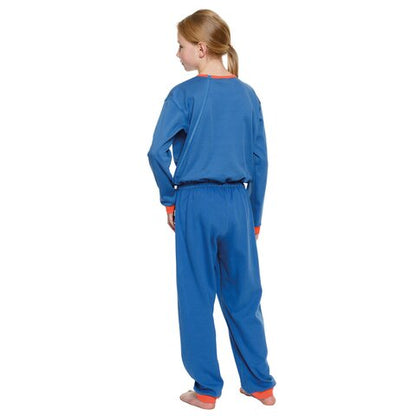 Suprima Kinder-Pflegeoverall CareFunction mit Doppel-Reißverschluss (Modell 4713) – Kornblume