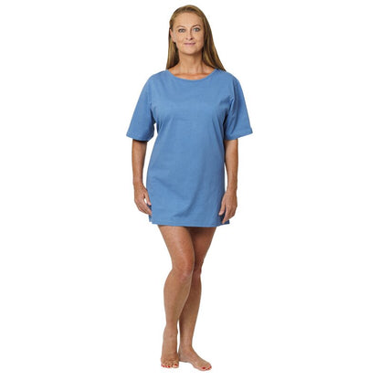 Suprima Pflegeshirt 4073 – Pflegehemd Baumwolle zum Binden