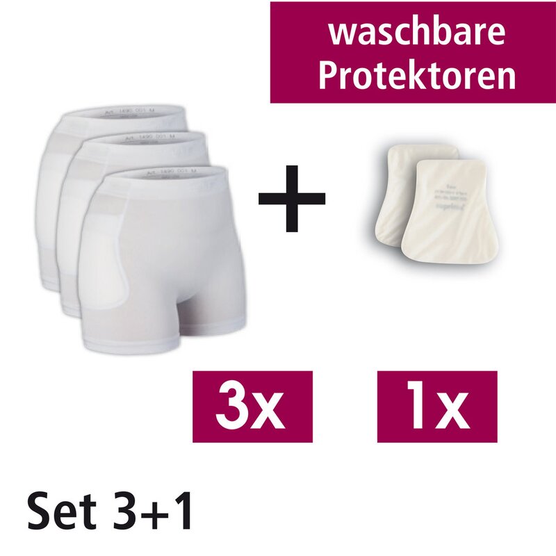 Suprima Protektor-Set 1497 – Hüftschutzhose 3er Set mit Protektoren