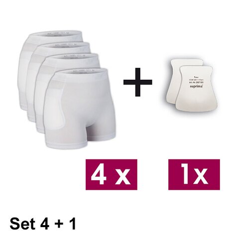 Suprima Protektor-Starter-Set 1498 – Hüftschutzhose 4er Set mit Protektoren
