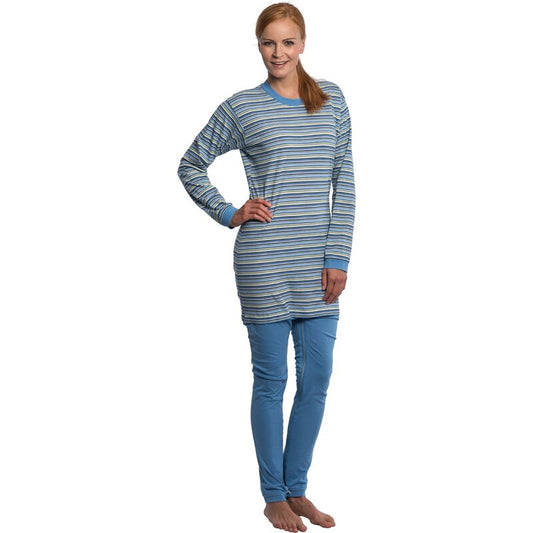 suprima CareFunction 4708 Pyjama-Pflegeoverall – 100% Baumwolle mit Doppel-RV